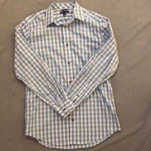 GAP Button Down Shirt Blue Gingham Mens Small